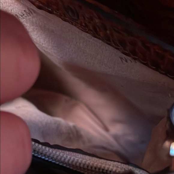 Brahmin Rich Brown Embossed Crossbody Bag - Picture 6 of 9